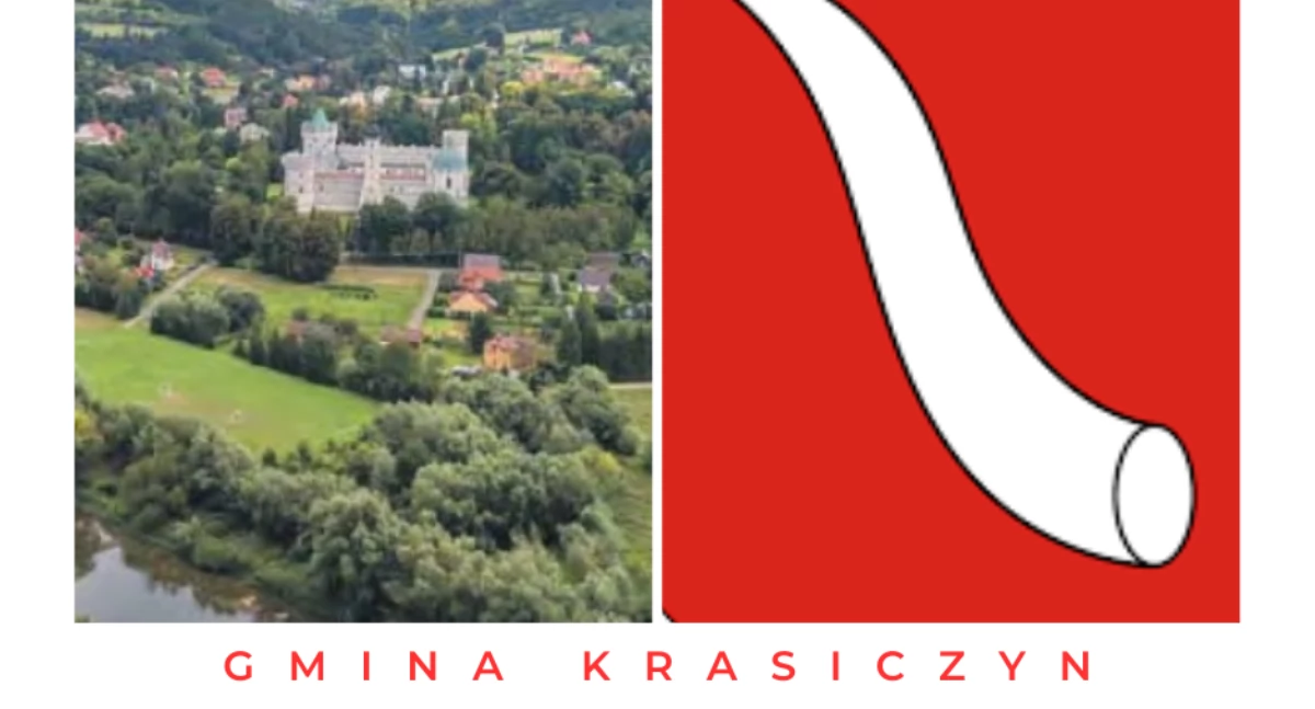 Widok na malownicza gmine Krasiczyn z zamkiem i dolina Sanu – wizytówka regionu pełnego historii, natury i wyjatkowych krajobrazów.