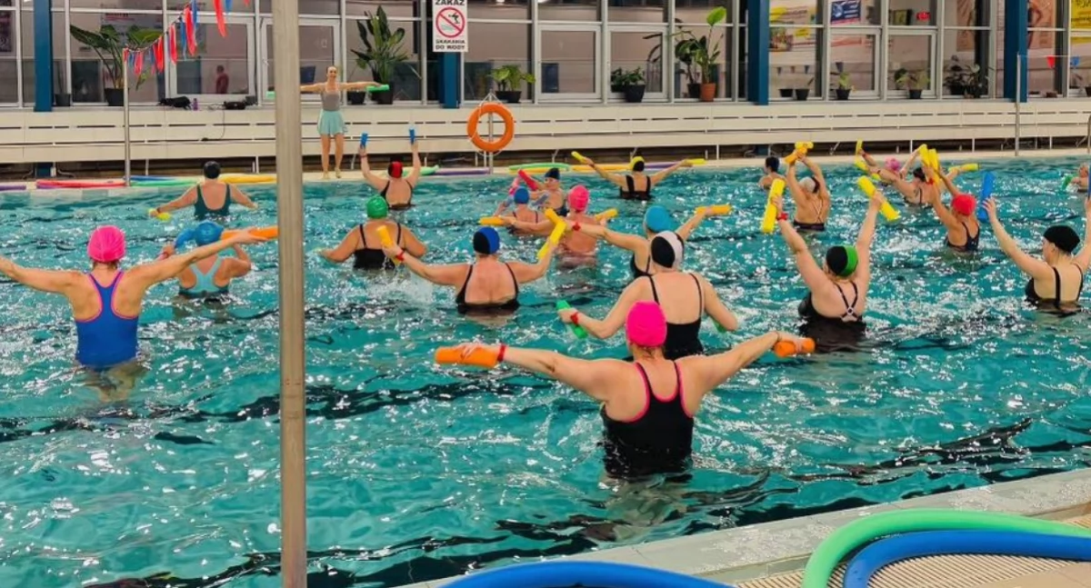 Maraton Aqua Aerobiku startuje we wtorek, 26 sierpnia, o g. 17 na basenie POSiR. Kolejna tura zajęć z instruktorem przewidziana jest na g. 18./ FOT. POSiR 