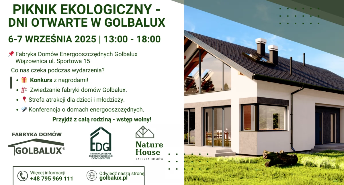 Inne wydarzenia, Zapraszamy Otwarte Fabryce Domów Energooszczędnych GOLBALUX - zdjęcie, fotografia