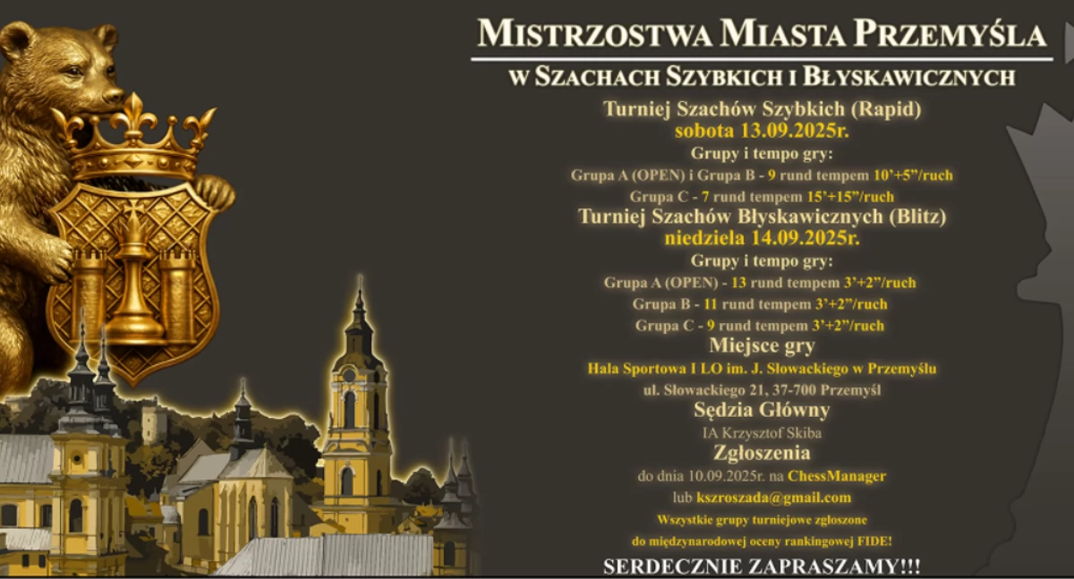 Szachy i warcaby, Mistrzostwa Miasta Przemyśla Szachach Szybkich Błyskawicznych - zdjęcie, fotografia