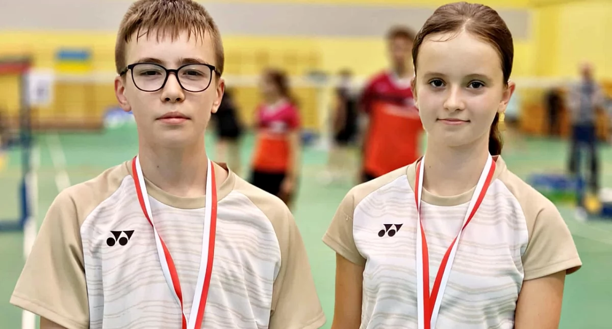 Złoty mikst Aleksander Bandrowicz (z lewej) i Amelia Madaj. Fot. zbiory własne
