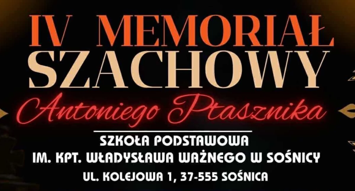Szachy i warcaby, Memoriał szachowy Sośnicy - zdjęcie, fotografia