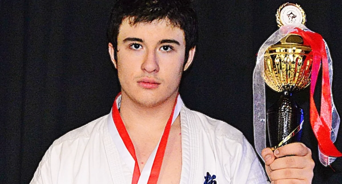 Brązowy medalista mistrzostw świata, zawodnik Przemyskiego Klubu Karate Kyokushin Samir Azizow. Fot. zbiory własne