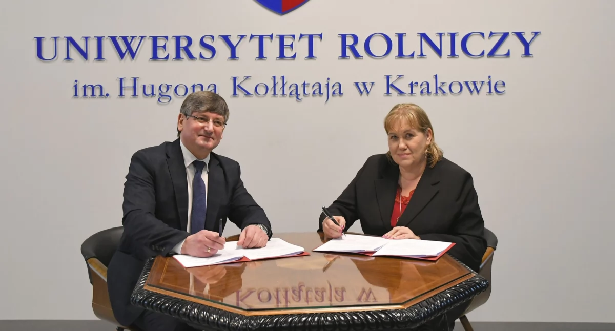 Porozumienie o współpracy z Uniwersytetem Rolniczym im. Hugona Kołłątaja w Krakowie parafowane zostało w ostatnim tygodniu listopada w Klubie Studenckim „Arka”. W imieniu ZSCKR w Radymnie parafowała je dyrektor placówki Małgorzata Czyż./ FOT. ZSCKR w Radymnie
