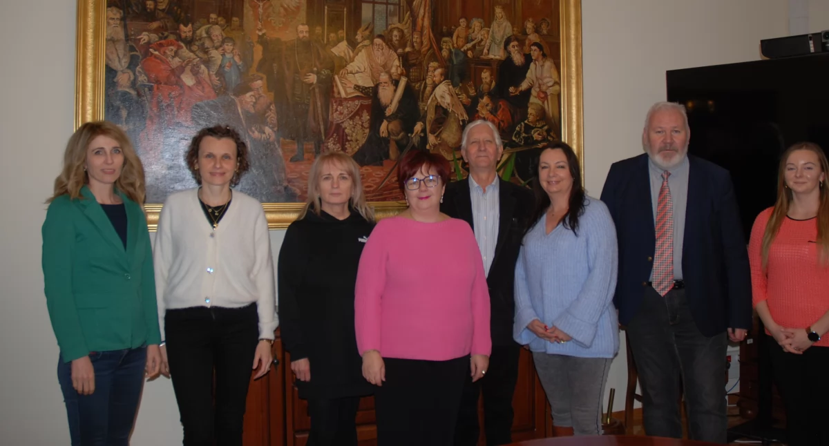 Na jarosławskiej uczelni gościło niedawno siedmiu naukowców reprezentujących University of Security Management w Koszycach na Słowacji./ FOT. PANS w Jarosławiu 