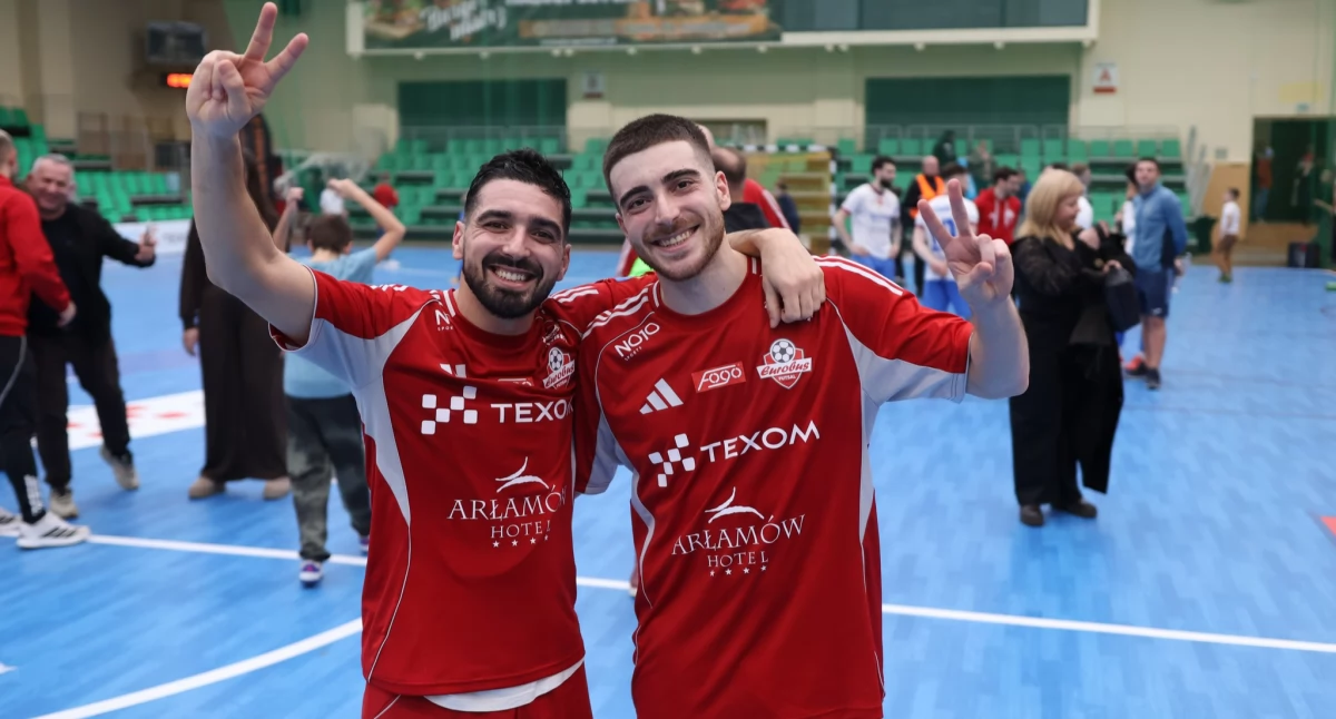 W Łodzi na listę strzelców wpisał się i Ruben Santos (z lewej) i Tiago Correia. Fot. Texom Eurobus Przemyśl