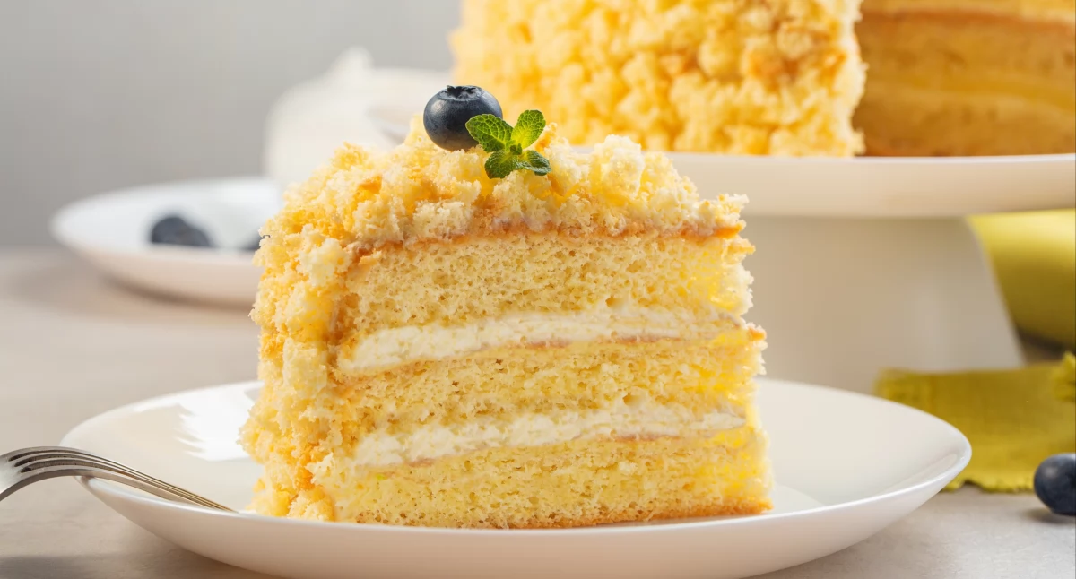 Przepisy kulinarne, Torta Mimosa - zdjęcie, fotografia