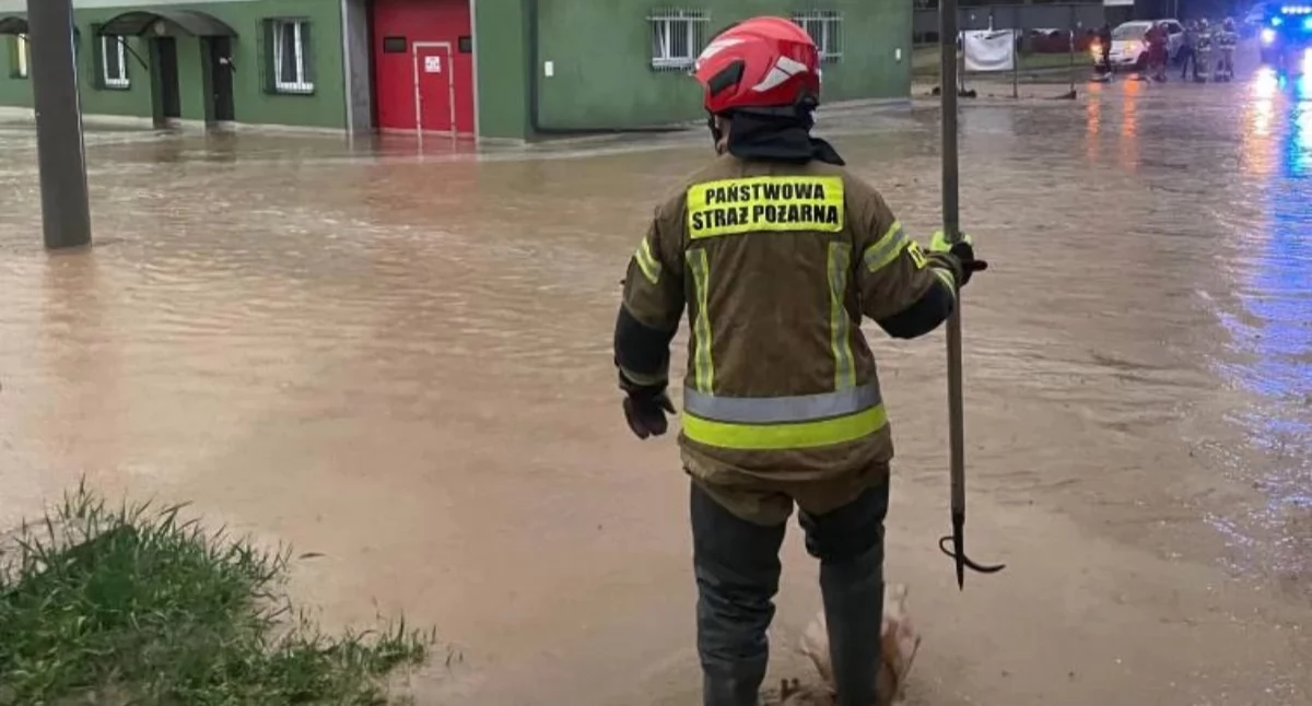 W 2025 r. powódź błyskawiczna dotknęła gminę Pawłosiów w powiecie jarosławskim, gdzie w wyniku intensywnych opadów zalanych zostało około 150 budynków mieszkalnych i gospodarczych. Fot. OSP Pawłosiów