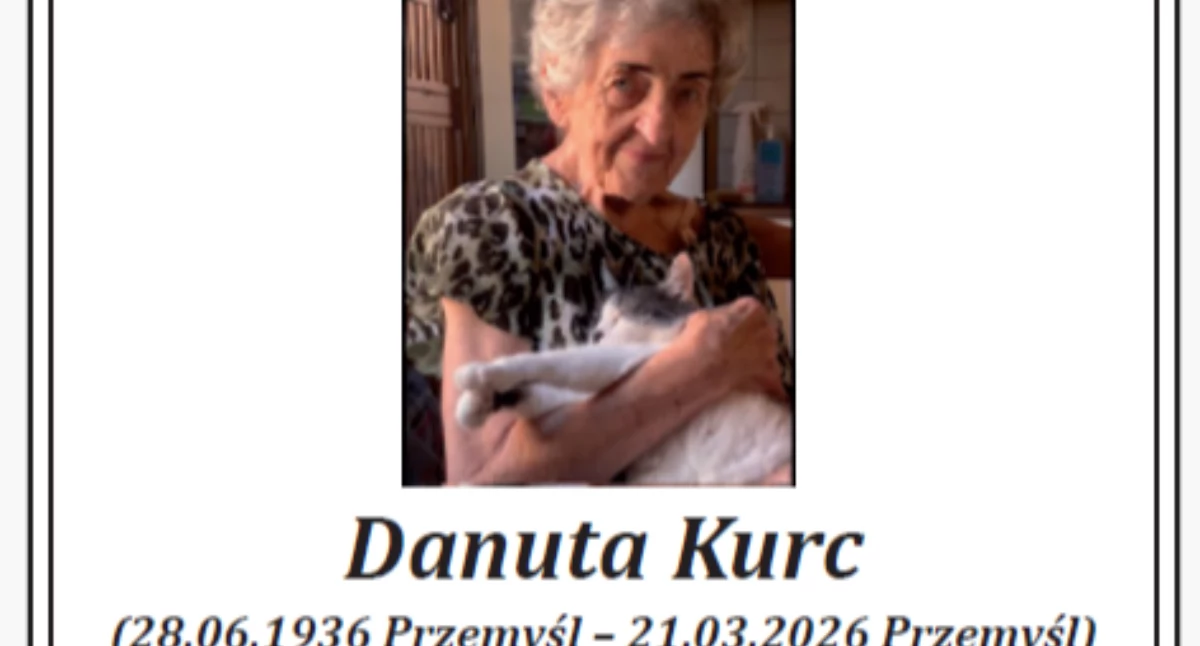 Odeszli, Podziękowanie udział ceremonii pożegnania Danuty - zdjęcie, fotografia