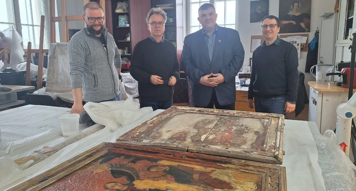 XVII-wieczne ikony z cerkwi w Leżachowie, które należą do zbiorów jarosławskiego muzeum, doczekały się konserwacji. Fot. Muzeum w Jarosławiu