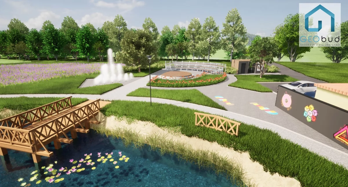 W Lisich Jamach planowany jest park rekreacyjny wyposażony m.in. w tyrolkę, wieżę ze zjeżdżalnią, plac zabaw, siłownię plenerową, amfiteatr ze sceną i altanę grillową. Oczywiście będzie też zaplecze sanitarne./ FOT. dokumenty przetargowe