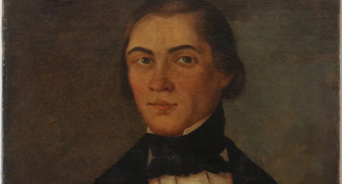 Portret Konstantego Papiewskiego (Paniewskiego?) herbu Godziemba, który jakiś czas temu wyjechał do Kolbuszowej i reprezentuje jarosławskie muzeum na wystawie stałej w dworze z Brzezin, znajdującym się na terenie Parku Etnograficznego Muzeum Kultury Ludowej. Fot. Muzeum w Jarosławiu