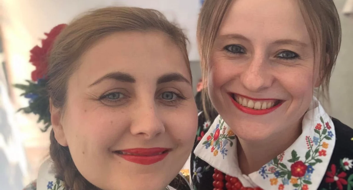 Aleksandra Wołoszyn-Banaś (z prawej) i Urszula Wielgosz – założycielki zespołu Galicjanki z Roztocza./ FOT. ZW