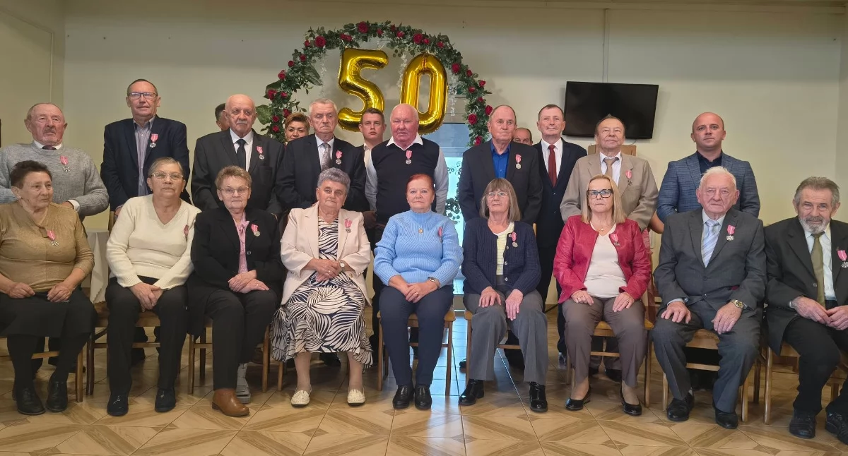 Złota trzynastka z terenu gminy Stubno, której dane było świętować 50 lat miłości, wierności i wspólnego życia./ FOT. GPK w Stubnie