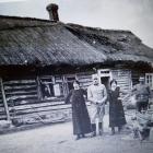 Dom drewniany w Birczy. Zdjęcie z czasu I wojny światowej.