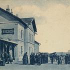 Budynek dworca kolejowego w Dynowie, 1910 r./ www.zbioryspoleczne.pl