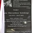 Pamiątkowa tablica.