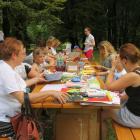 Uczestnicy I letniego czytania mogli wykonać zakładki do swoich książek.