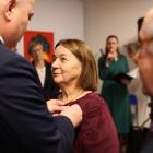 W nowo wybudowanym budynku przy parafii św. Stanisława jubileuszowe pary udekorowane...