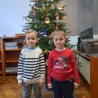 Męska reprezentacja Przedszkola nr 14 w redakcyjnych progach./ FOT. U. Gielo