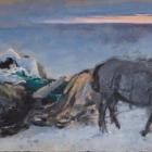 Leon Wyczółkowski 1883 r., obraz Gertruda Komorowska na saniach.
