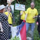 Barbara Freslova, wnuczka Jarosława Haszka i prezydent  Przemyśla Wojciech Bakun...