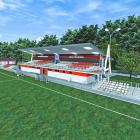 Nowoczesny Stadion Miejski z zadaszoną trybuną i zapleczem socjalnym będzie
służył...