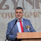 Wójt Gminy Roźwienica Tomasz Kud. Dożynki Powiatowo Gminne w Rudołowicach.