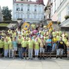 Uczestnicy manewrów na schodach Schodach Rycerskich.