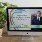 Dyrektor ZS w Lubaczowie Andrzej Nepelski połączył się z prowadzącymi galę przez internet.