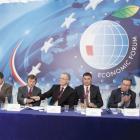 Uczestnicy Europy Karpat z Polski, Czech, Węgier, Słowacji i UE; Krynica Zdrój,...