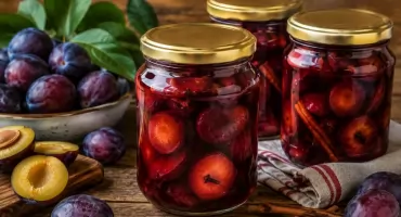 Kompot ze śliwek z cynamonem i goździkami