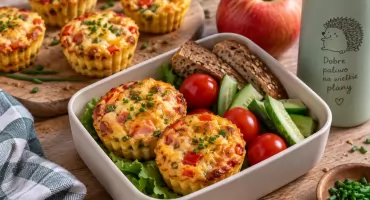 Wytrawne muffinki jajeczne do szkolnego lunchboxa
